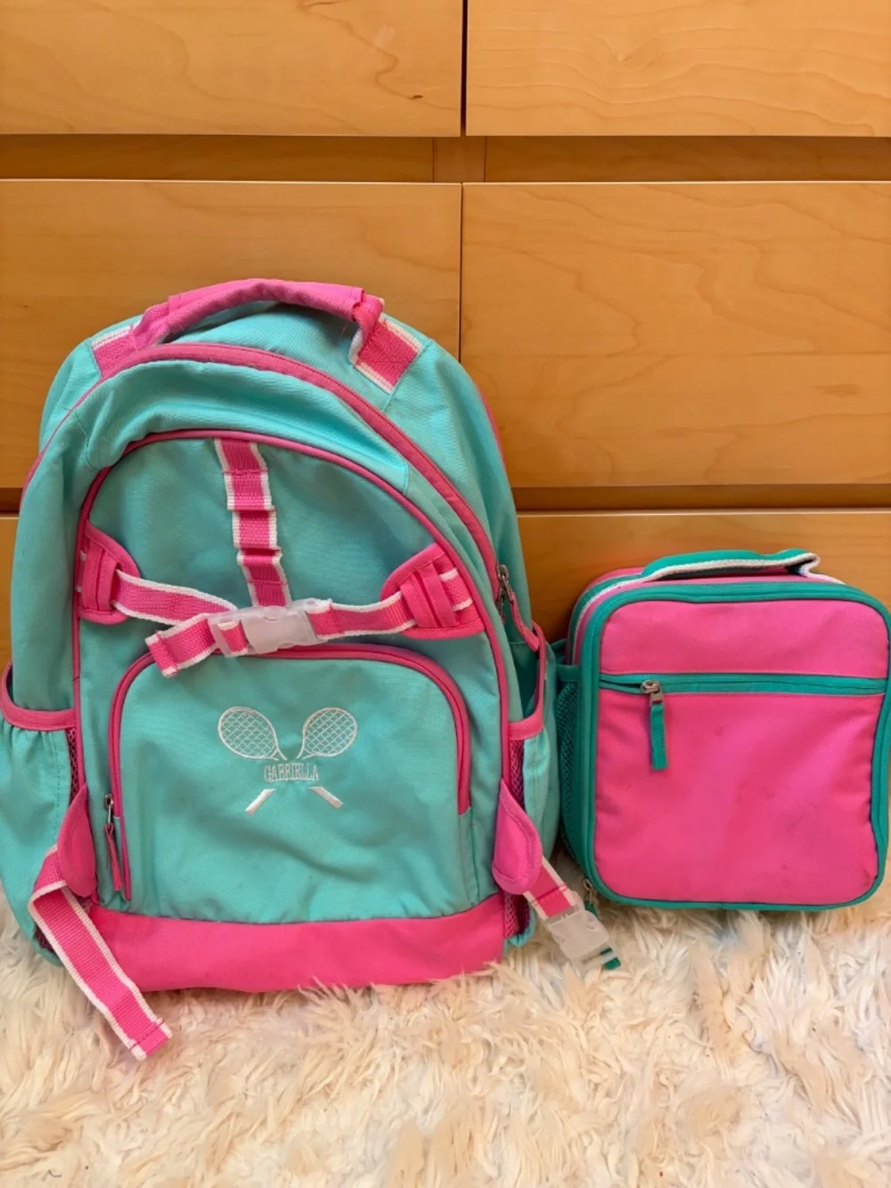 Large MacKenzie Pottery Barn back pack and lunch box